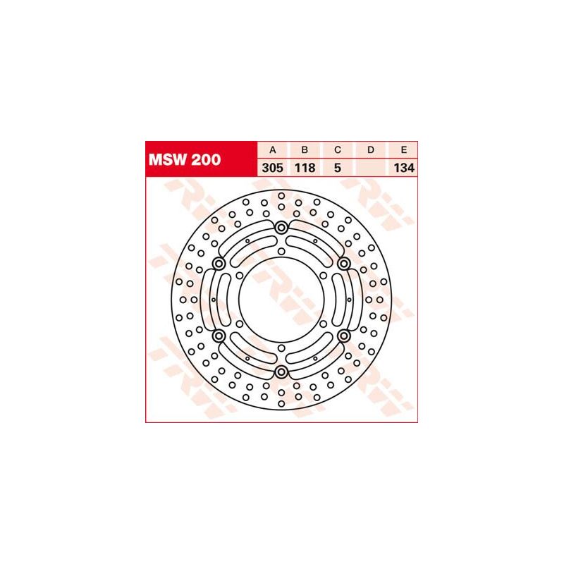 Disque de frein flottant rond