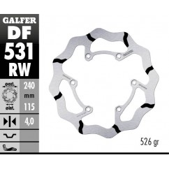 BRAKE DISC FIXED WAVE GROOVED