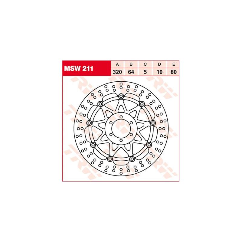 Disque de frein flottant rond