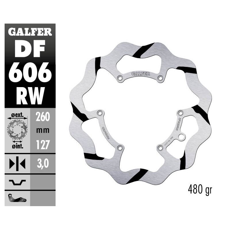 BRAKE DISC FIXED WAVE GROOVED