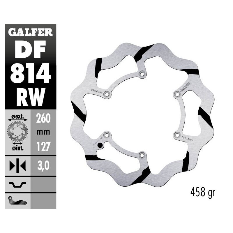 BRAKE DISC FIXED WAVE GROOVED