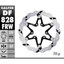 BRAKE DISC FLOAT WAVE GROOVED