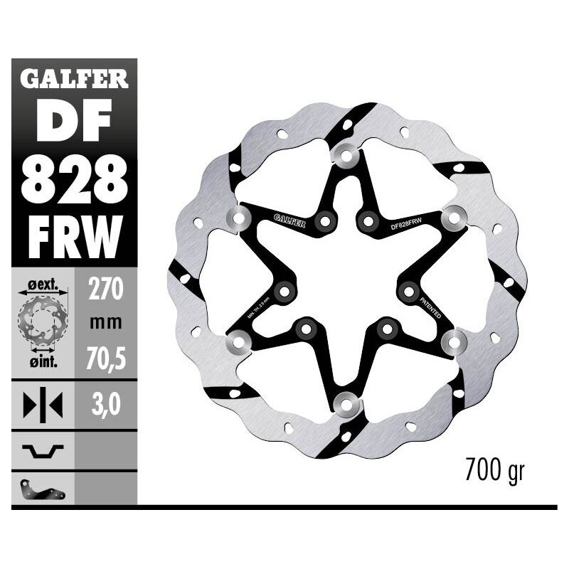 BRAKE DISC FLOAT WAVE GROOVED