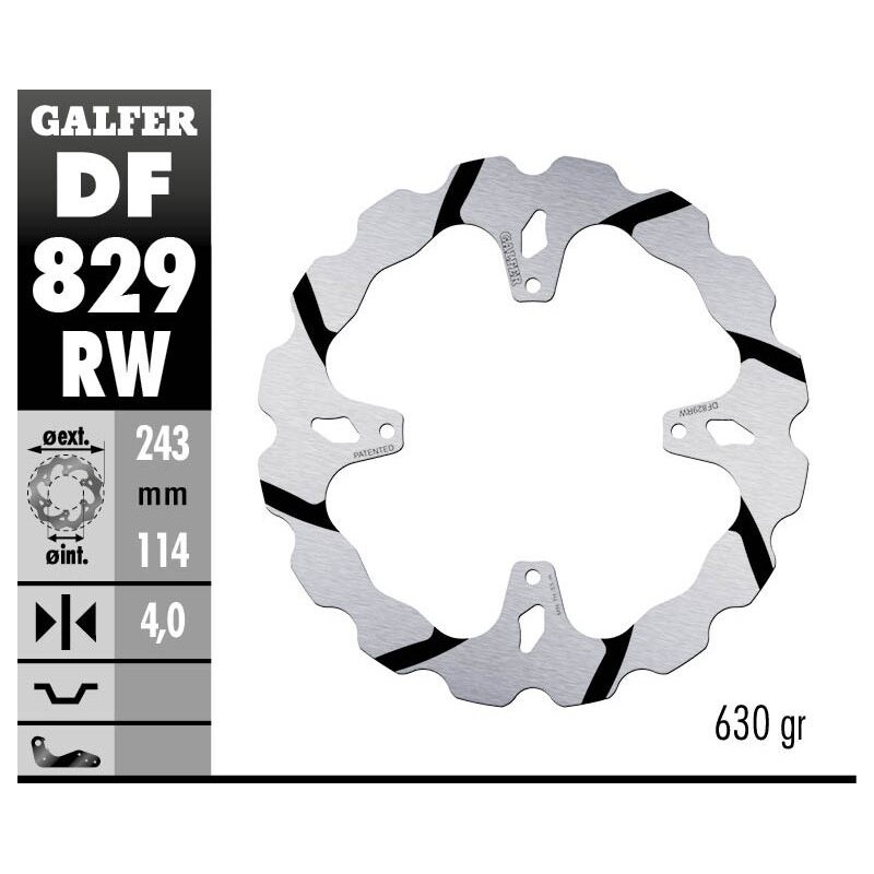 BRAKE DISC FIXED WAVE GROOVED