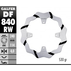 BRAKE DISC FIXED WAVE GROOVED