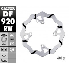 BRAKE DISC FIXED WAVE GROOVED