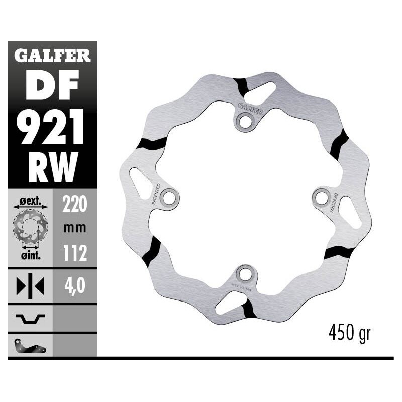 BRAKE DISC FIXED WAVE GROOVED