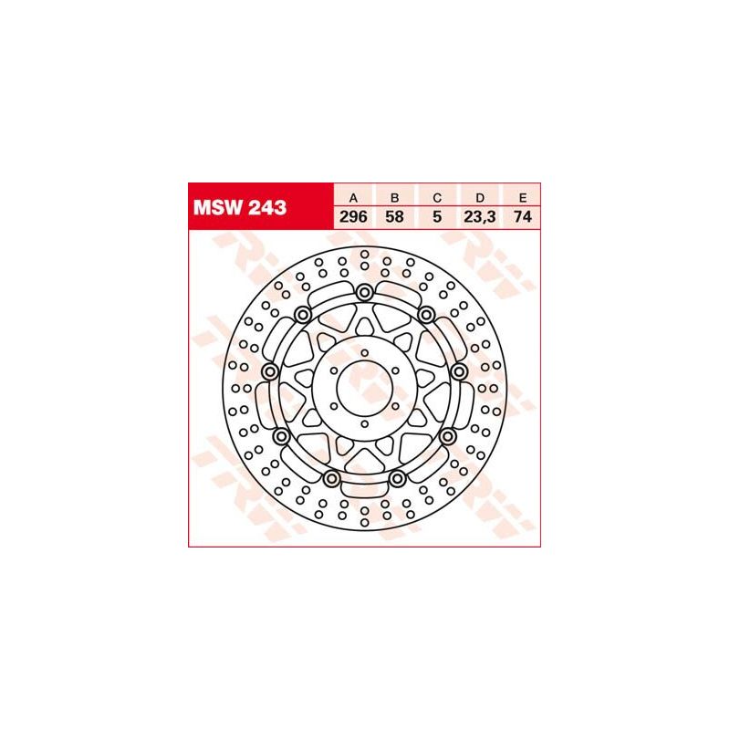 Disque de frein flottant rond