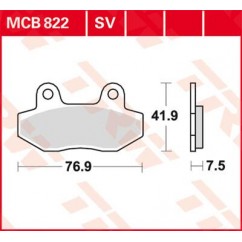 BRAKE PAD TRW MCB822