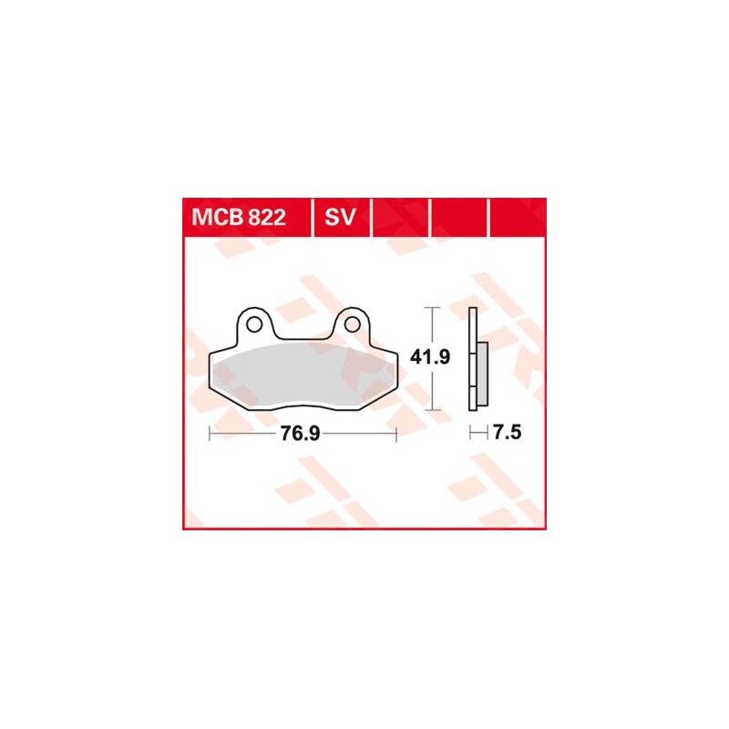 BRAKE PAD TRW MCB822