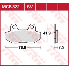 BRAKE PAD TRW MCB822