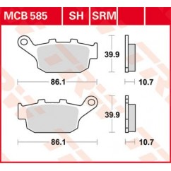 BRAKE PAD TRW MCB585