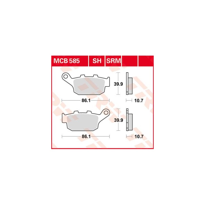 BRAKE PAD TRW MCB585