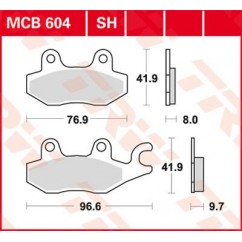 BRAKE PAD TRW MCB604