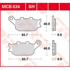 BRAKE PAD TRW MCB634