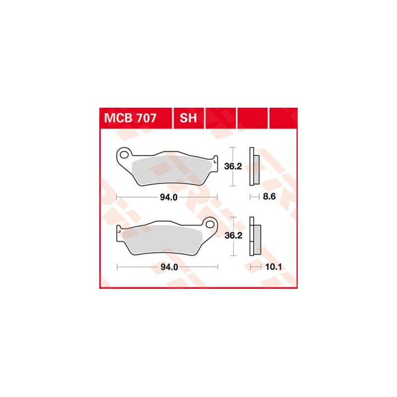 BRAKE PAD TRW MCB707