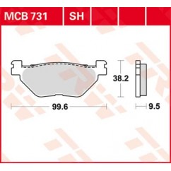 BRAKE PAD TRW MCB731