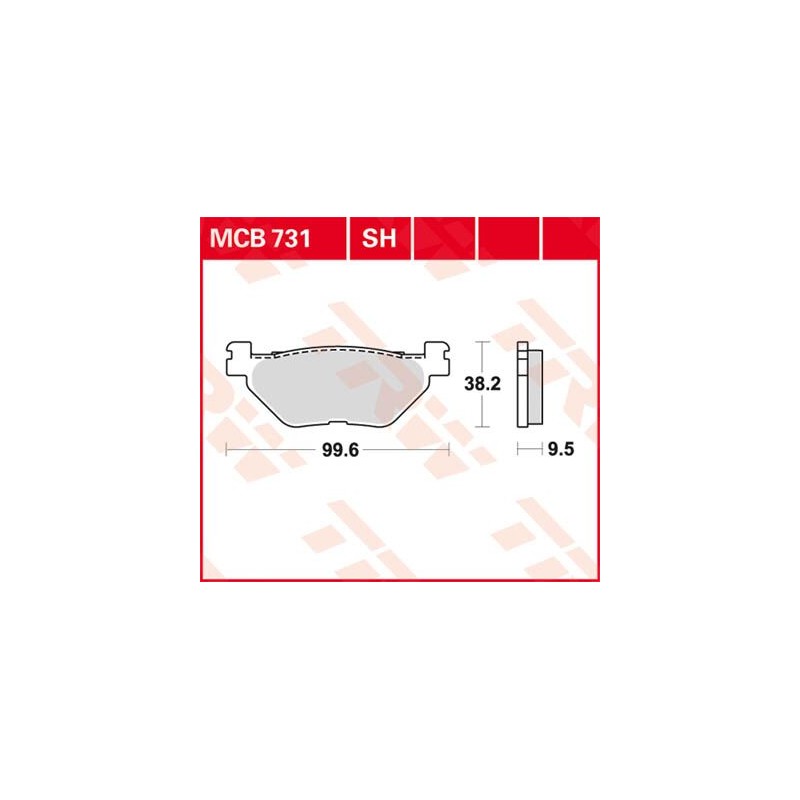 BRAKE PAD TRW MCB731