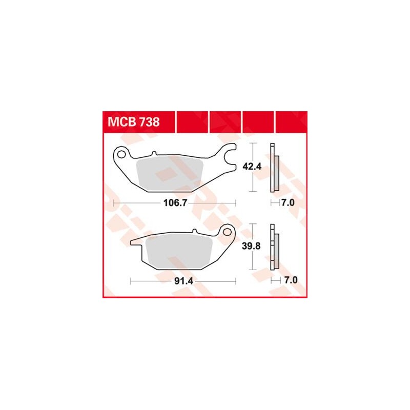 BRAKE PAD TRW MCB738