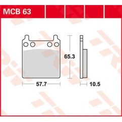 BRAKE PAD TRW MCB63