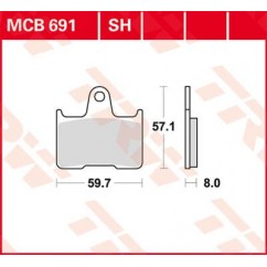 BRAKE PAD TRW MCB691