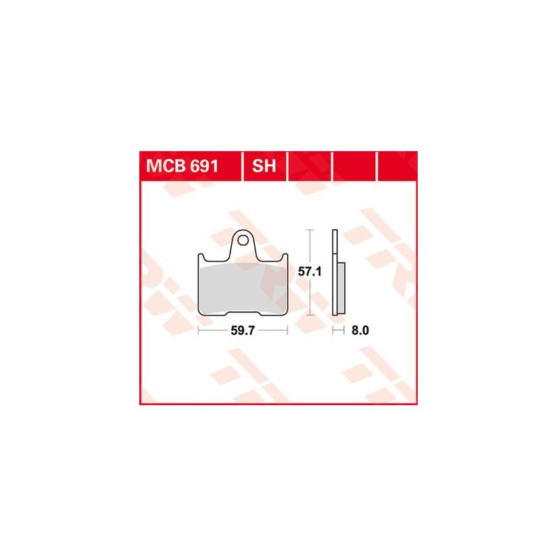 BRAKE PAD TRW MCB691