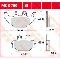 BRAKE PAD TRW MCB760