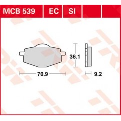 BRAKE PAD ORGANIC SCOOTER -125