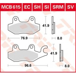 BRAKE PAD ORGANIC SCOOTER -125