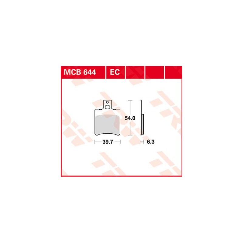 BRAKE PAD ORGANIC SCOOTER -125