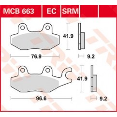 BRAKE PAD ORGANIC SCOOTER -125