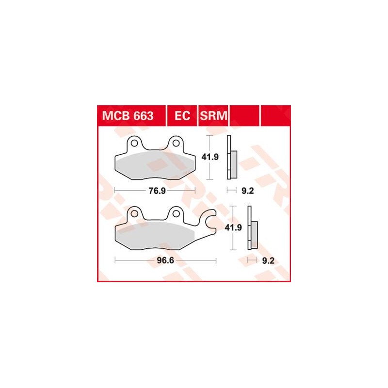 BRAKE PAD ORGANIC SCOOTER -125