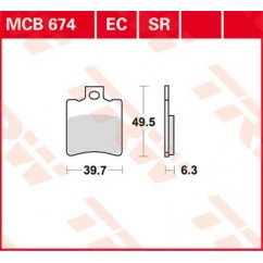 BRAKE PAD ORGANIC SCOOTER -125