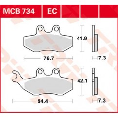 BRAKE PAD ORGANIC SCOOTER -125