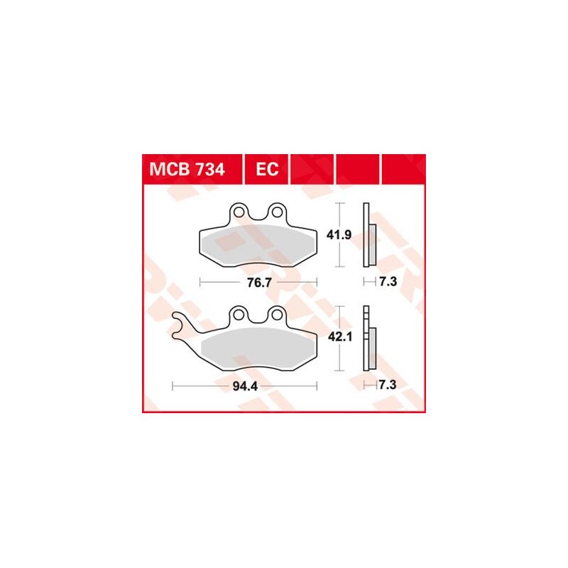 BRAKE PAD ORGANIC SCOOTER -125