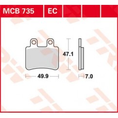 BRAKE PAD ORGANIC SCOOTER -125