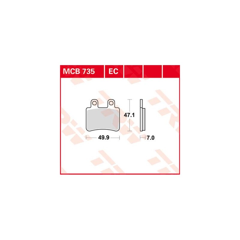 BRAKE PAD ORGANIC SCOOTER -125