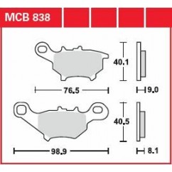 BRAKE PAD ORGANIC STREET