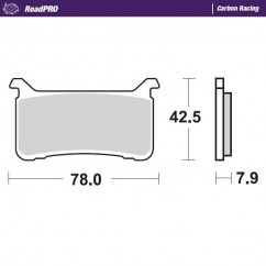 BRAKE PAD CARBON RACING