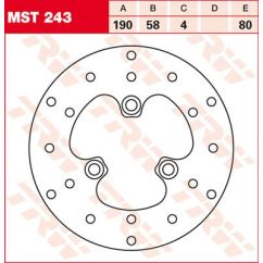 Disque de frein rond fixe jusqu’à 219 mm