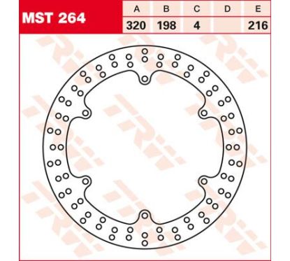 Disque de frein rond fixe supérieur à 300 mm