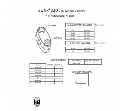 Comodo Racing STM - DROIT - 2 Boutons - Configuration au choix 