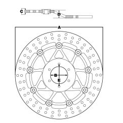 Disque de frein rond fixe 220-250 mm