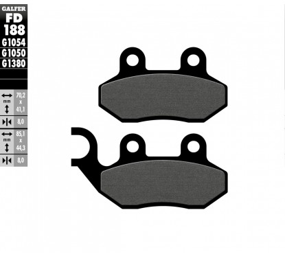 BRAKE PAD SEMI METAL SCOOTER