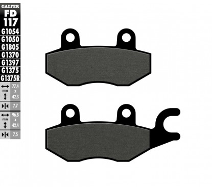 BRAKE PAD SEMI METAL SCOOTER