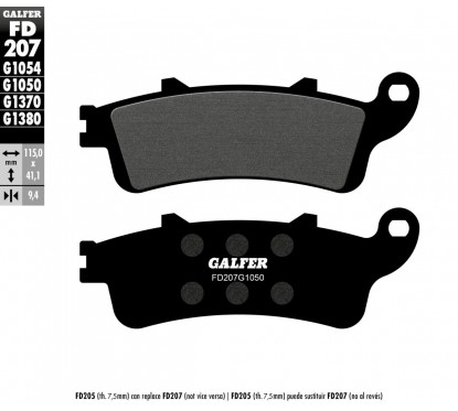 BRAKE PAD SEMI METAL SCOOTER