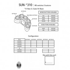 Comodo Racing STM - DROIT - 5 Boutons - Configuration au choix 