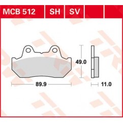 BRAKE PAD TRW MCB512SV