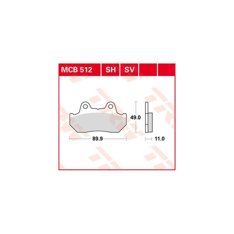 BRAKE PAD TRW MCB512SV