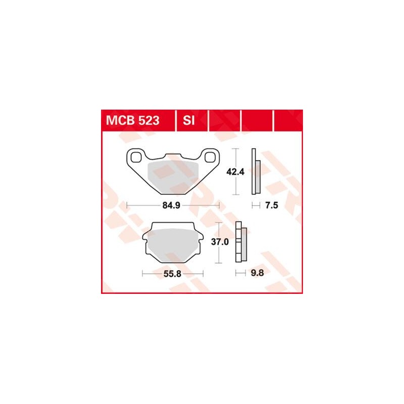 BRAKE PAD TRW MCB523SI